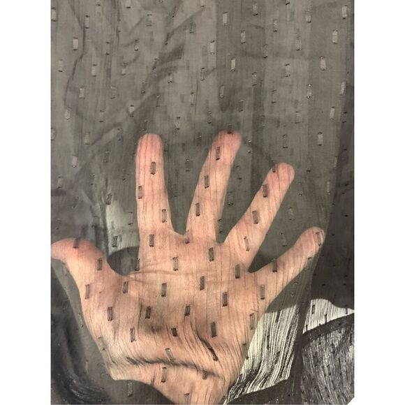 To The Max Women's Long Sleeve Sheer Tie Neck Sexy Top Blouse black size medium - Picture 4 of 8